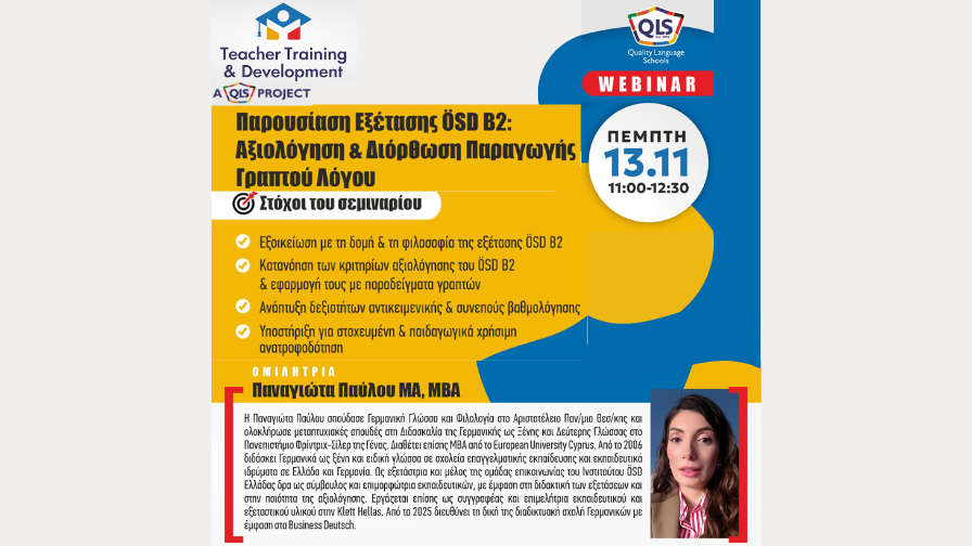 QLS ÖSD B2 Teacher Training & Development Webinar